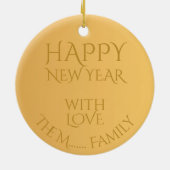 金ゴールド中国のドッグペーパーカット2018モノグラムRオーナメント セラミックオーナメント (裏面)