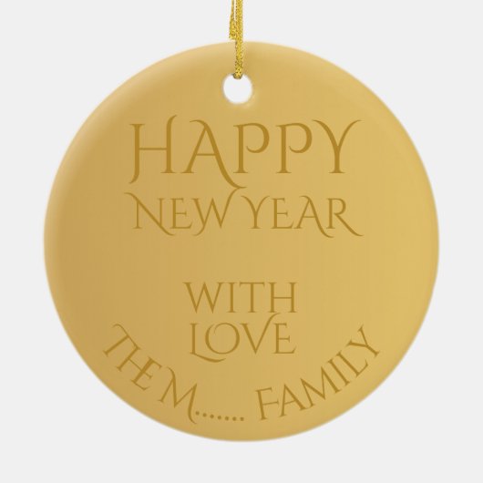 金ゴールド中国のドッグペーパーカット2018モノグラムRオーナメント セラミックオーナメント (裏面)