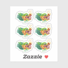 金ゴールド中国のドラゴンヘッド シール