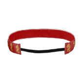 金ゴールド中国のドラゴン陸上競技ヘッドバンド アスレチックヘッドバンド (裏面)