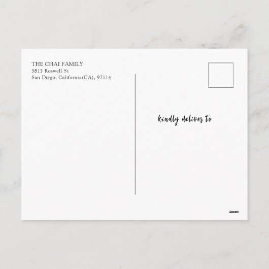 金ゴールド中国のピーニー新年〔占星術の〕十二宮図スネークペーパーカット シーズンポストカード (裏面)