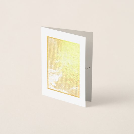 金ゴールド中国の古代美術ハッピーバースデー 箔カード (正面)