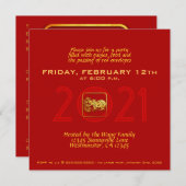 金ゴールド中国の紙カットオックス年色SqInvを選択 (正面/裏面)