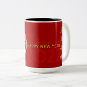 金ゴールド中国の紙カットタイガー年カラーLM4を選択 ツートーンマグカップ (正面右)