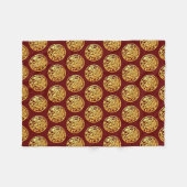 金ゴールド中国の紙カットタイガー年選択カラーFB フリースブランケット (正面(横))