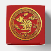 金ゴールド中国の紙カットラット年選択カラーCCFB フェイバーボックス (上部)