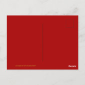 金ゴールド中国の紙カットラット年選択カラーPostC ポストカード (裏面)