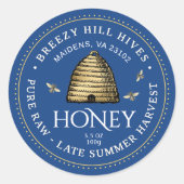 金ゴールド串とミツバチ ラウンドシール (正面)