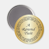 金ゴールド丸 マグネット (正面/裏面)