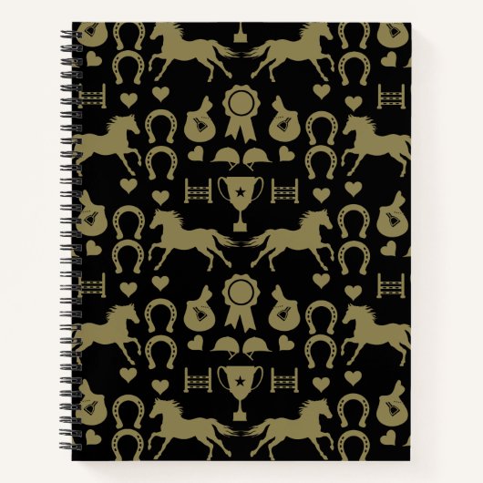 金ゴールド乗馬 ノートブック (正面)