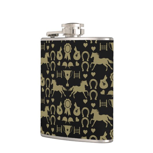 金ゴールド乗馬 フラスク (左)