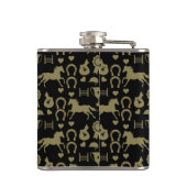 金ゴールド乗馬 フラスク (裏面)