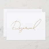 金ゴールド予約座票 (正面/裏面)