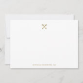 金ゴールド交差スケルトン鍵カード サンキューカード (正面)