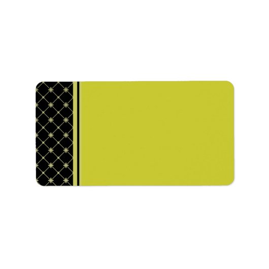 金ゴールド交差パターン空白の住所 シール (正面)