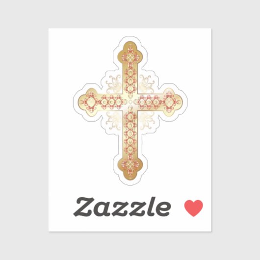 金ゴールド交差 シール (シート)