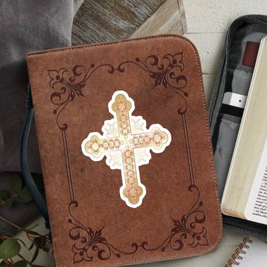 金ゴールド交差 シール