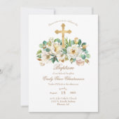 金ゴールド交雑と花洗い 招待状 (正面)