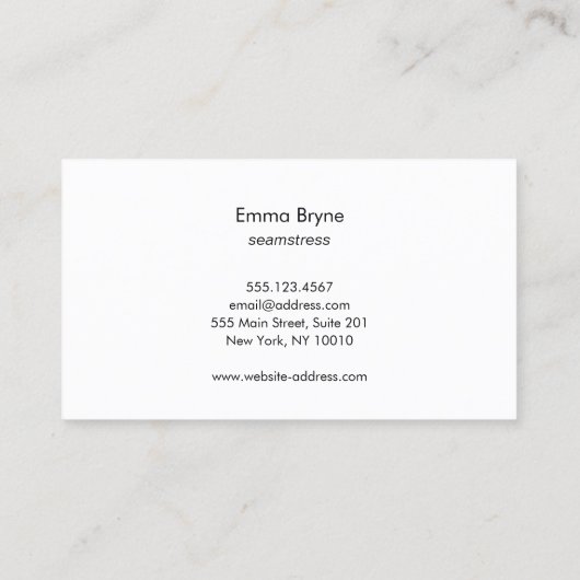 金ゴールド仕立て用針及び糸 名刺 (裏面)