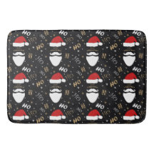 金ゴールド付きクリスマスサンタパターン黒い背景