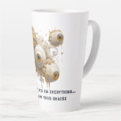 金ゴールド付きシュレアル・バロック華美眼球 カフェラテマグ (右アングル)