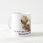 金ゴールド付きシュレアル・バロック華美眼球 コーヒーマグカップ (正面左)