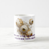 金ゴールド付きシュレアル・バロック華美眼球 コーヒーマグカップ (中央)