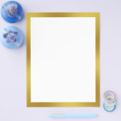 金ゴールド付きビジネ縁どス白 チラシ (シングル)