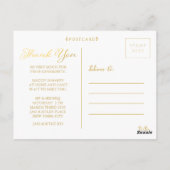 金ゴールド付きラヴ感謝してい&ベビー写真はがき ポストカード (裏面)