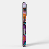 金ゴールド付き紫とピンクの瑪瑙スライス Case-Mate iPhoneケース (裏面 / 右)