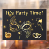 金ゴールド仮装パーティー時間 | ウィンドウサイン (シート2)