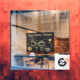 金ゴールド仮装パーティー時間 | ウィンドウサイン