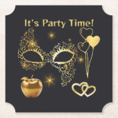 金ゴールド仮装パーティー時間 | ペーパーコースター (正面)