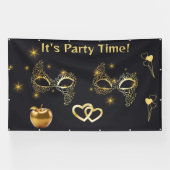 金ゴールド仮装パーティー時間 | 横断幕 (横)