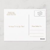 金ゴールド仮装ボールキンセアニェラ15誕生日 ポストカード (裏面)