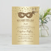 金ゴールド仮面舞踏会 招待状 (スタンド正面)