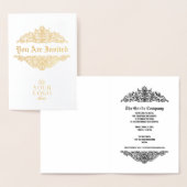 金ゴールド企業のイベント招待状 箔カード (ディスプレー)