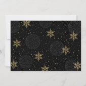 金ゴールド企業のクリスマスガラホリデーパーティー 招待状 (裏面)