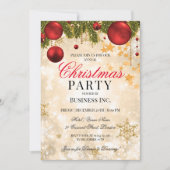 金ゴールド企業のクリスマスパーティー 招待状 (正面)