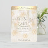 金ゴールド企業のスノーフレークパーティーインビタティ 招待状 (スタンド正面)