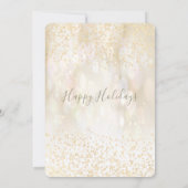 金ゴールド企業のスノーフレークパーティーインビタティ 招待状 (裏面)