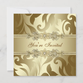 金ゴールド企業のパーティー 招待状