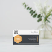 金ゴールド企業のプロフェッショナルQRコードスキャン可能 名刺 (スタンド正面)