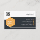 金ゴールド企業のプロフェッショナルQRコードスキャン可能 名刺 (正面)