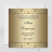 金ゴールド企業の事業グランドオープニングパーティー 招待状 (裏面)