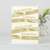 金ゴールド休日のトリミング写真グリーティング シーズンカード (スタンド正面)