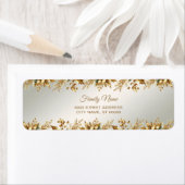 金ゴールド休日差出人住所ラベル ラベル (インサイチュ)