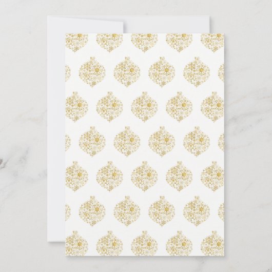 金ゴールド休日/クリスマスパーティの招待状カード 招待状 (裏面)