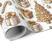 金ゴールド休日 ラッピングペーパー (ロールコーナー)