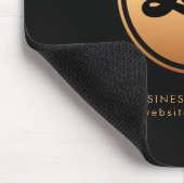 金ゴールド会社のロゴと文字プロフェッショナルの追加 マウスパッド (コーナー)